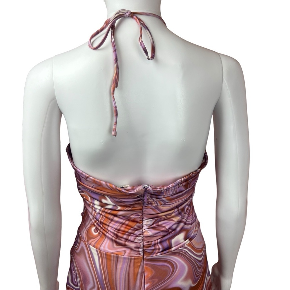 House of CB Kasia Purple Swirl Cutout Midi Dress - Picture 9 of 12